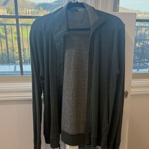 Banana Republic Men's Dark Gray Zip-Up Sweater